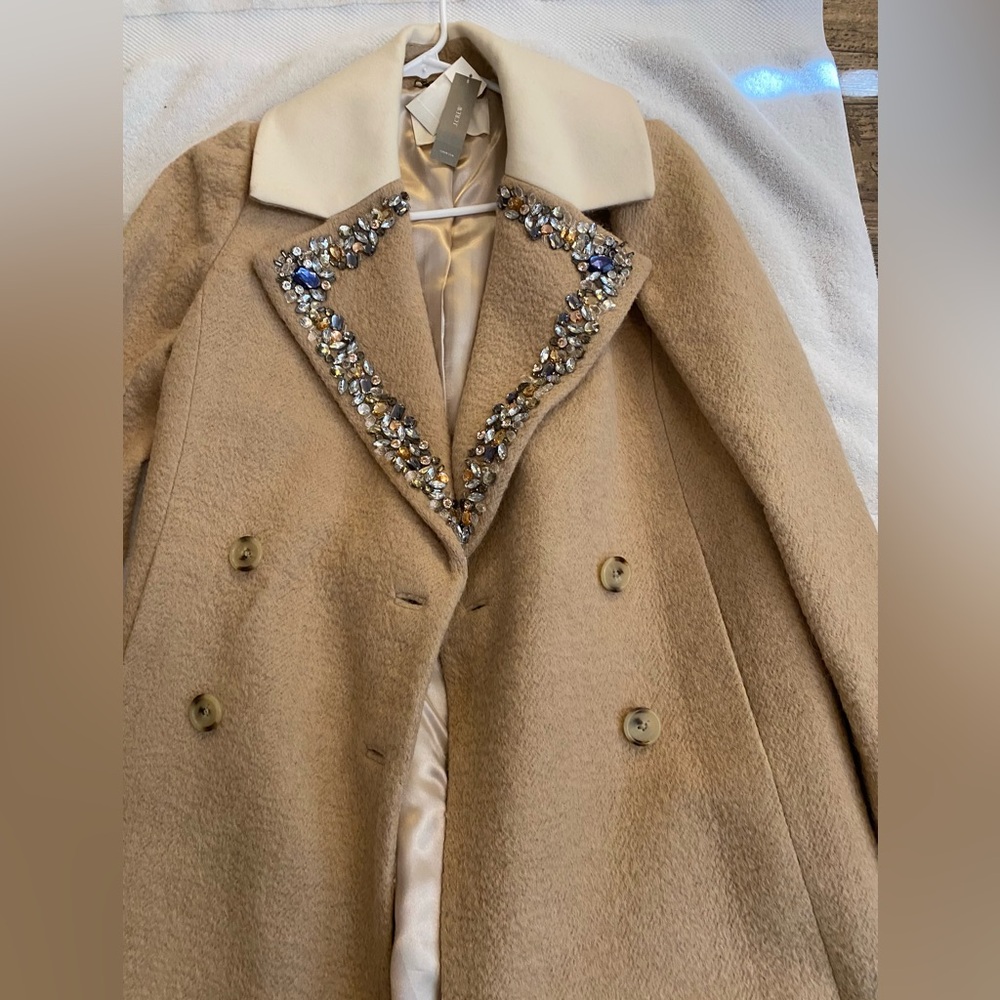 Jcrew jeweled coat sz 4 NWT